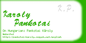 karoly pankotai business card